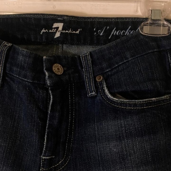 7 For All Mankind Distressed Flare Jean - LIKE NEW - Picture 3 of 8